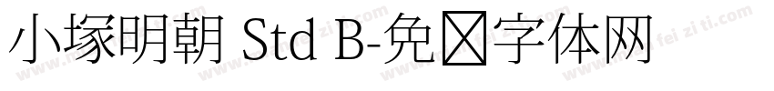 小塚明朝 Std B字体转换